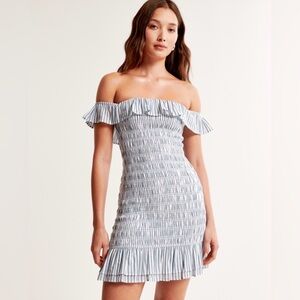 Abercrombie Off the Shoulder Smocked Mini Dress